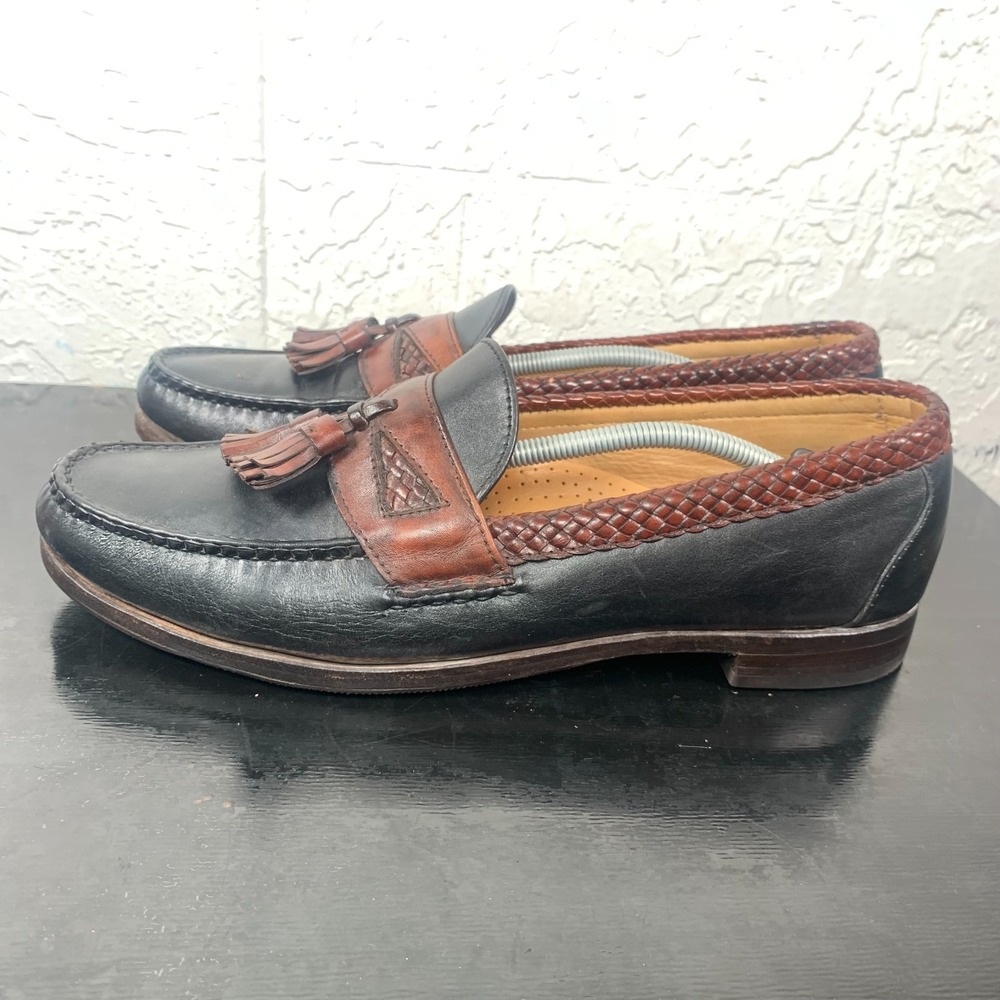 Allen Edmonds Maxfield Loafers Mens Size 10 B Black Brown Leather USA Made